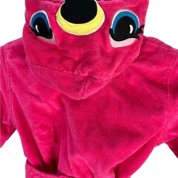 Nautica Terry Cloth Hooded Robe Swim Coverup Neon Pink Flamingo youth size XS - Picture 9 of 10